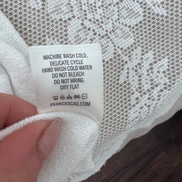 ALYA NWOT White Crew Neck Open Back Short Sleeve with Tie Detail Blouse Top - xs - Picture 6 of 8